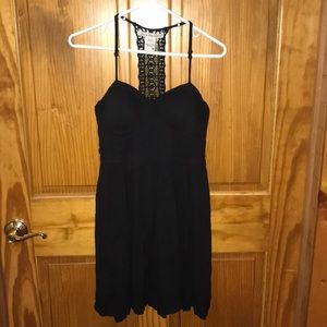 Spaghetti top black dress